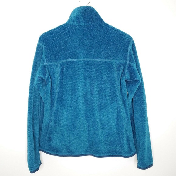 Patagonia Re-Tool Snap T Pullover Fleece L Blue Pockets Stand Collar Skiing - Picture 4 of 9